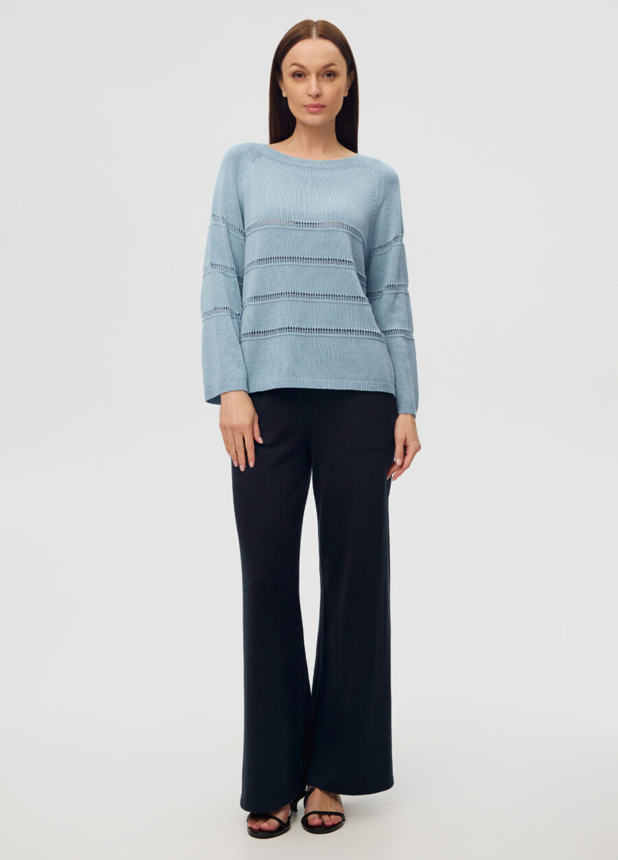 ДЖЕМПЕР БЛАКИТНИЙ з перфорованими вставками 5051-Весна-Літо_Колекції_4