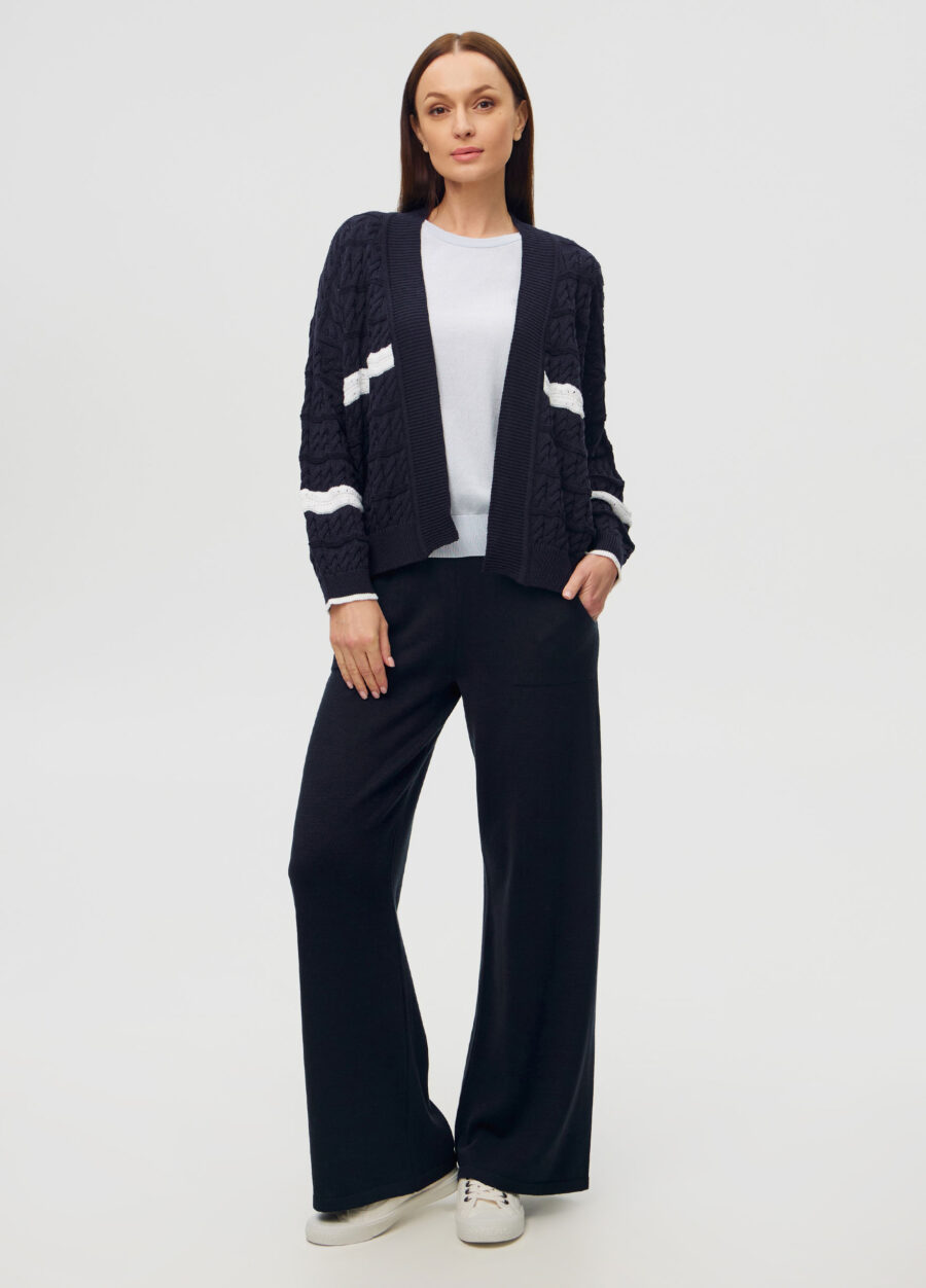 ЖАКЕТ ТЕМНО-СИНІЙ без застібки з напівбавовни 6003-Одяг_Весна-Літо_5