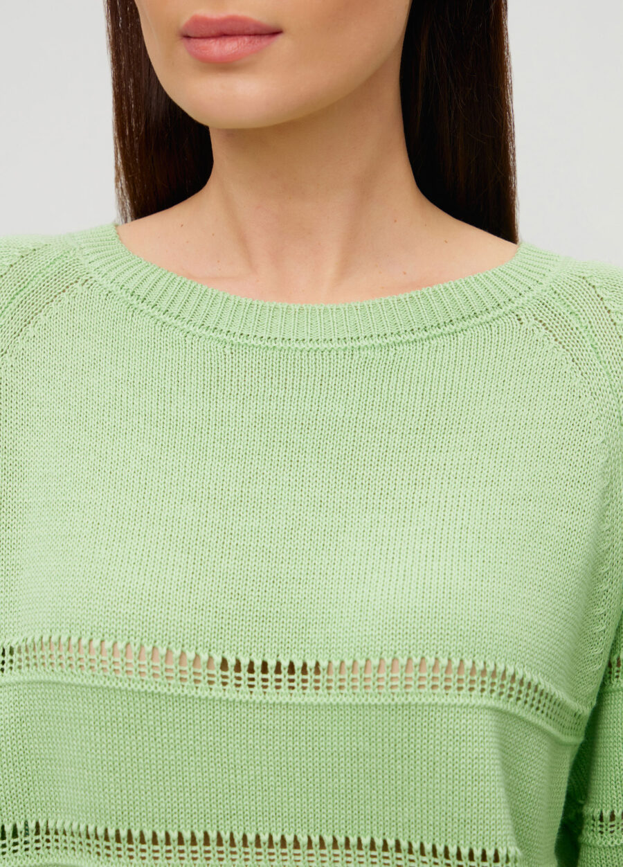 Salad jumper with perforated inserts 5051-Ready to Wear_Sweaters_4