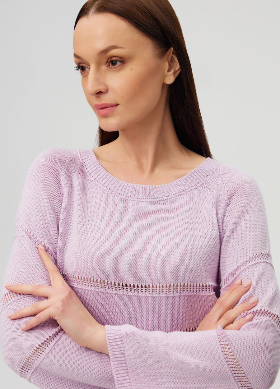 ДЖЕМПЕР ЛІЛОВИЙ з перфорованими вставками 5051-Колекції_Одяг_2