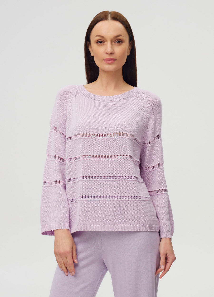 ДЖЕМПЕР ЛІЛОВИЙ з перфорованими вставками 5051-Колекції_Одяг_1