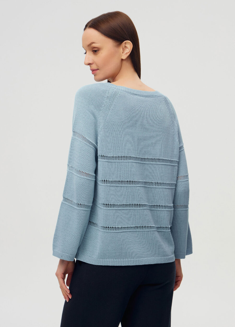 ДЖЕМПЕР БЛАКИТНИЙ з перфорованими вставками 5051-Весна-Літо_Колекції_3