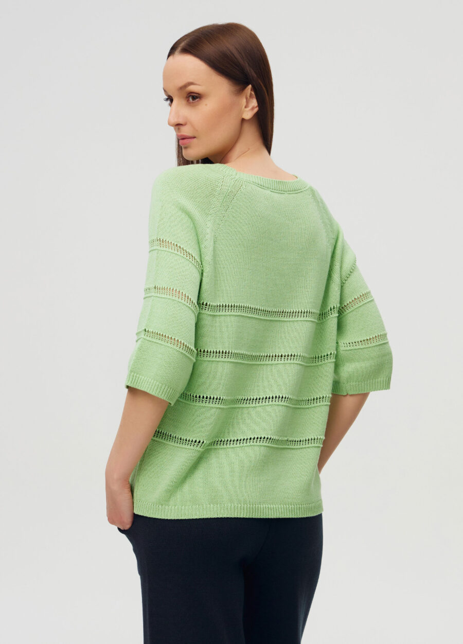 Salad jumper with perforated inserts 5051-Ready to Wear_Sweaters_2