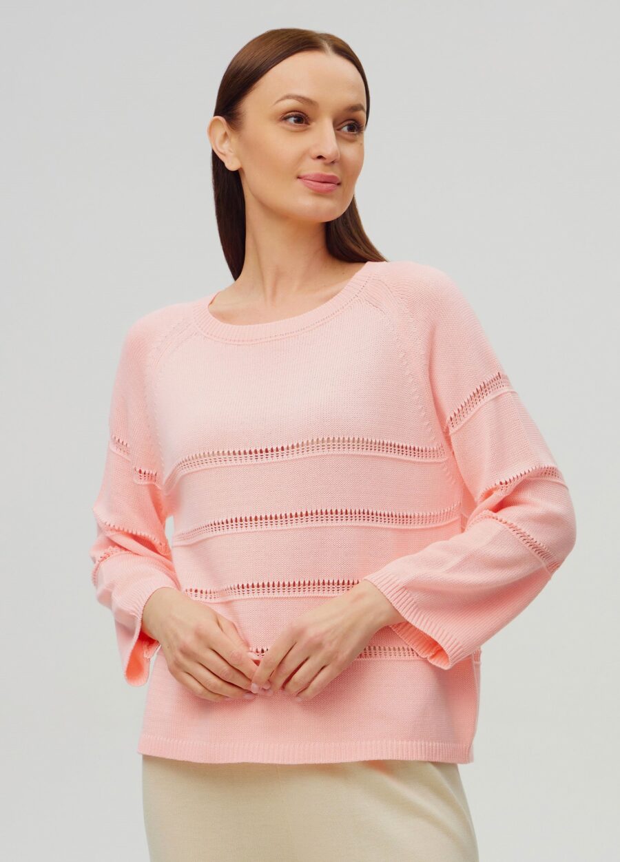 ДЖЕМПЕР РОЖЕВИЙ з перфорованими вставками 5051-Весна-Літо_Колекції_1