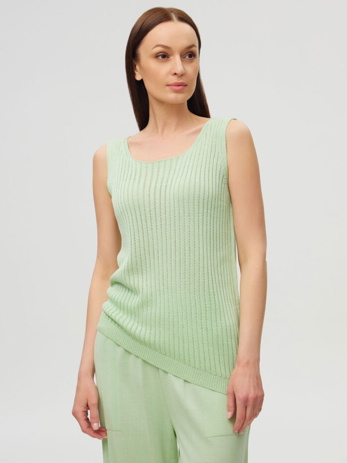 МАЙКА МИНТ летняя из вискозы и асимметричным низом 5074