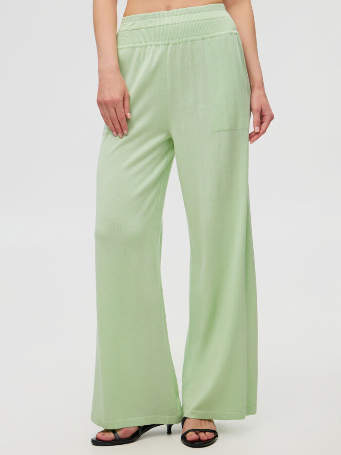 Mint viscose pants with elasticated pockets 5079