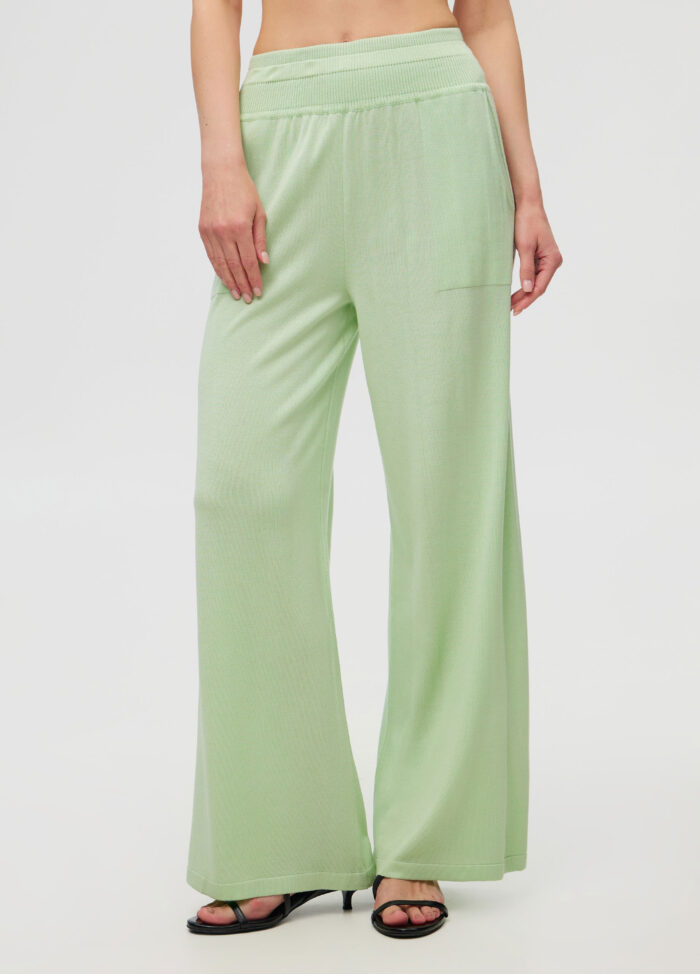 Mint viscose pants with elasticated pockets 5079