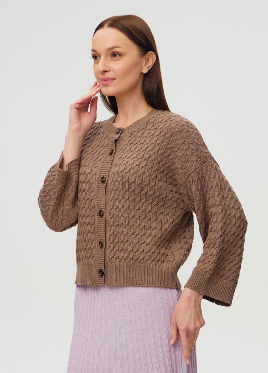 ЖАКЕТ МОККО на пуговицах из полухлопка 6001-Весна-Лето_Жакеты и Кардиганы_3