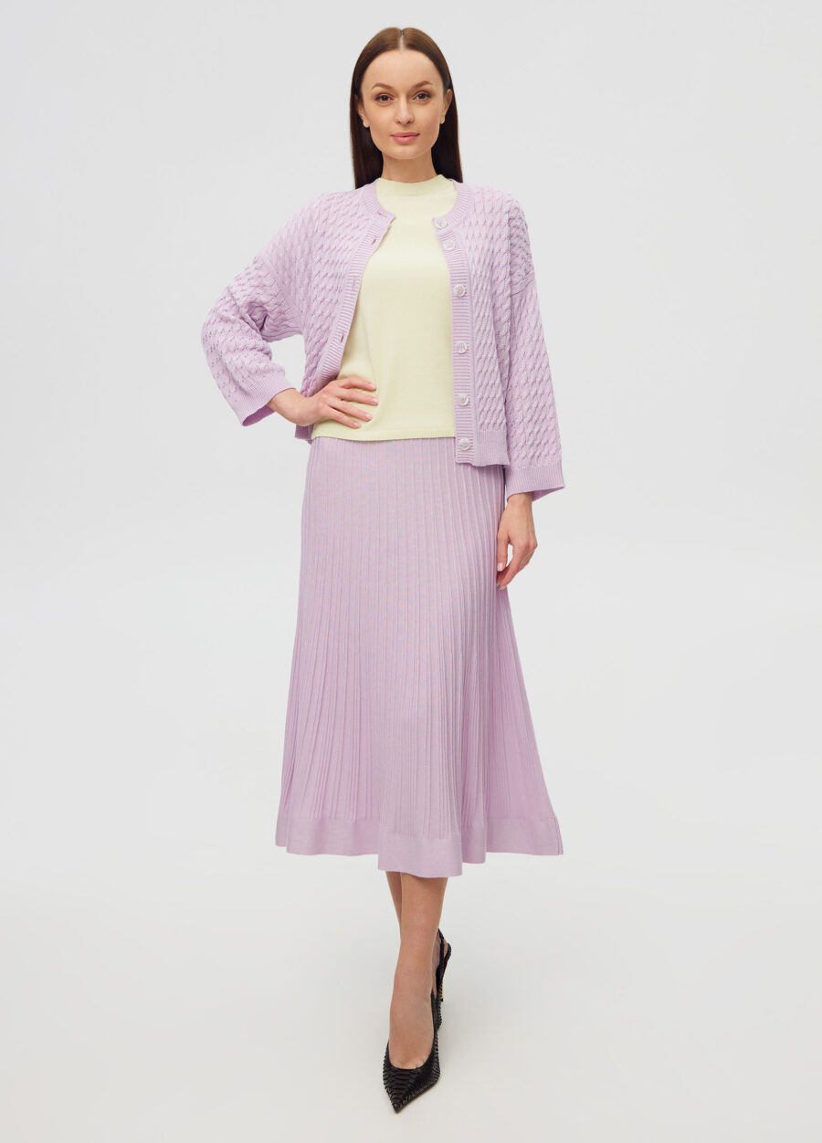 ЖАКЕТ ЛІЛОВИЙ на ґудзиках з напівбавовни 6001-Жакети та Кардигани_Колекції_5