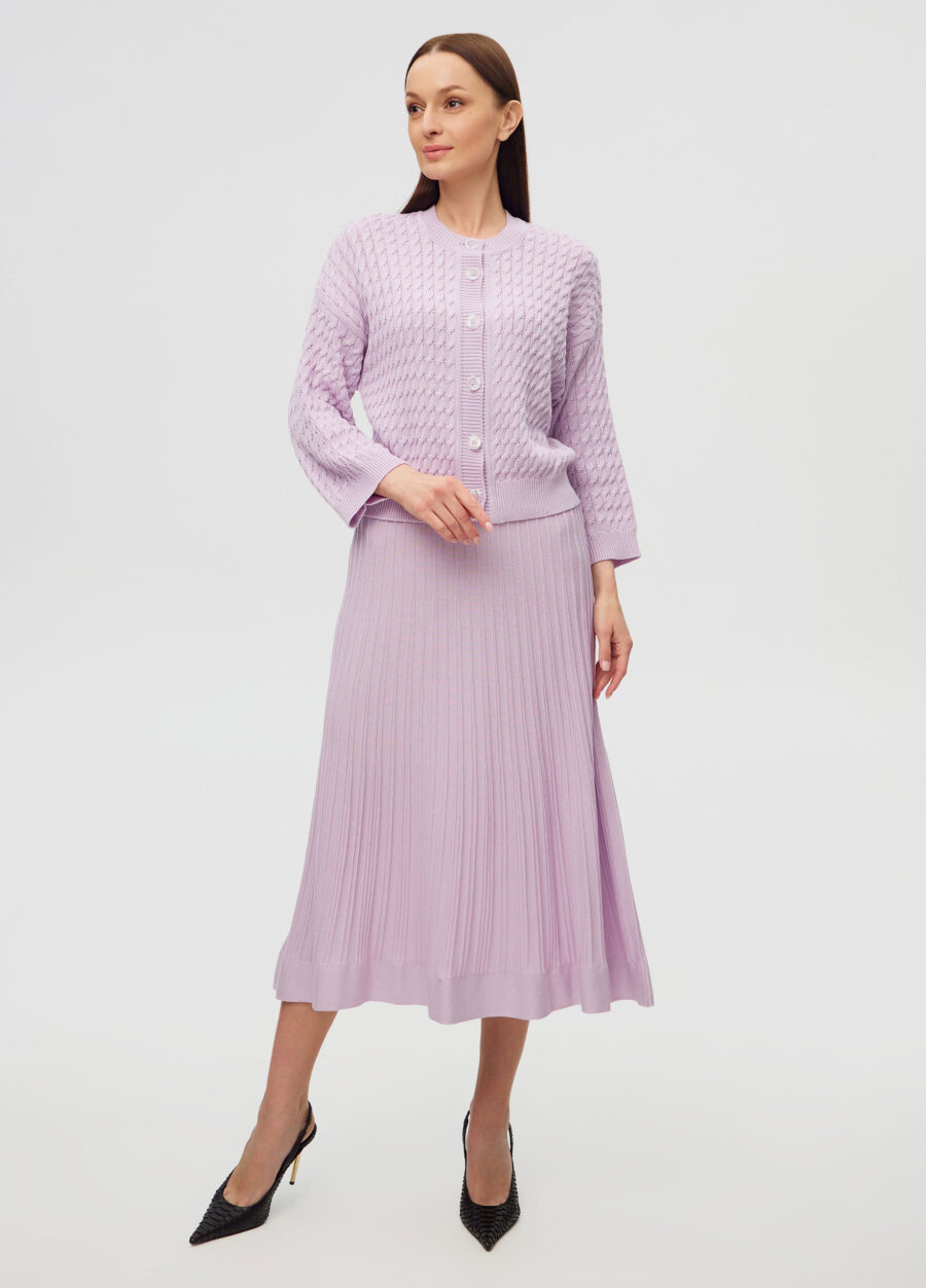 ЖАКЕТ ЛІЛОВИЙ на ґудзиках з напівбавовни 6001-Жакети та Кардигани_Колекції_4