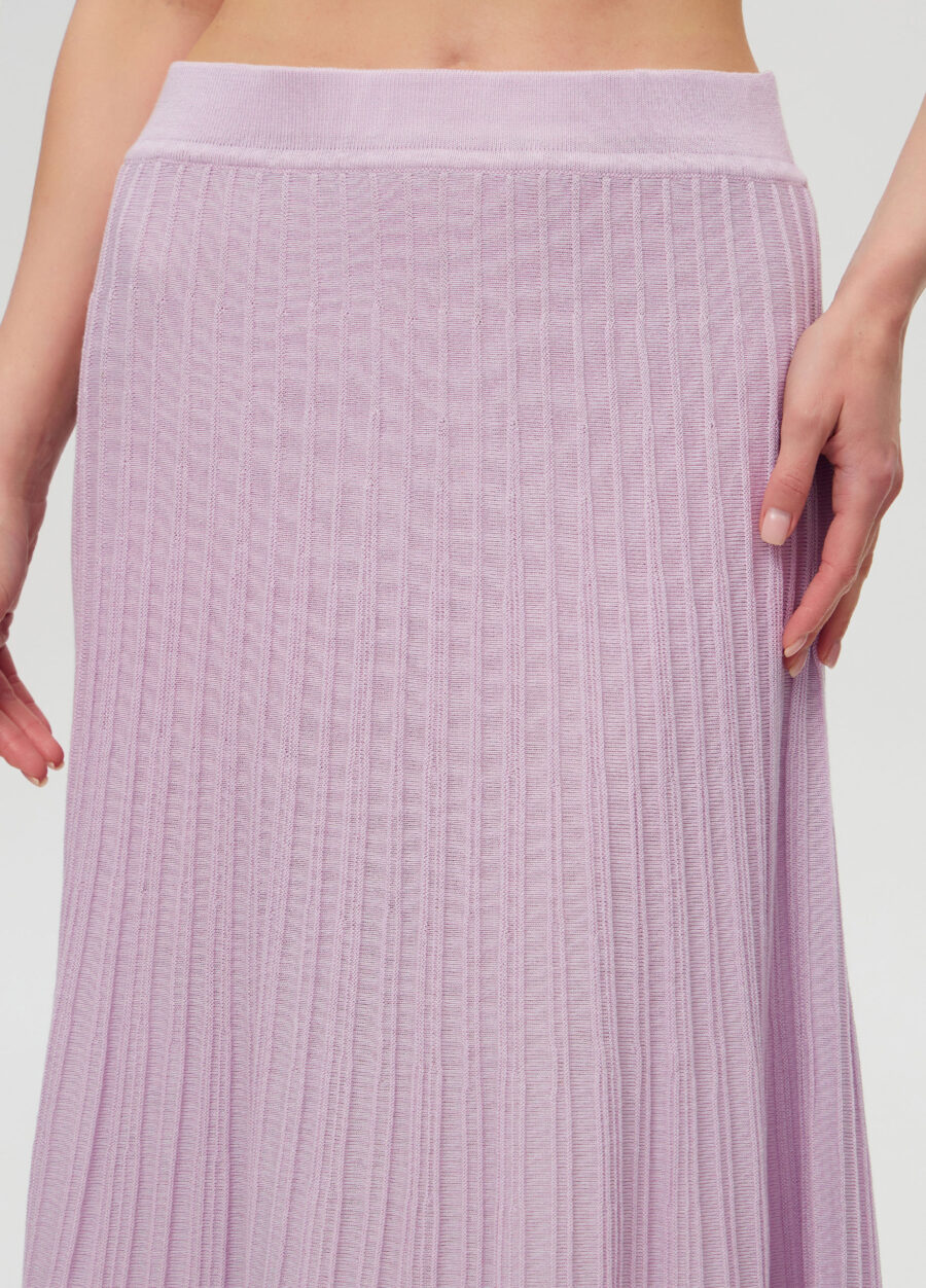 СПІДНИЦЯ ЛІЛОВА міді з бавовни А силуету 6006-Колекції_Одяг_2