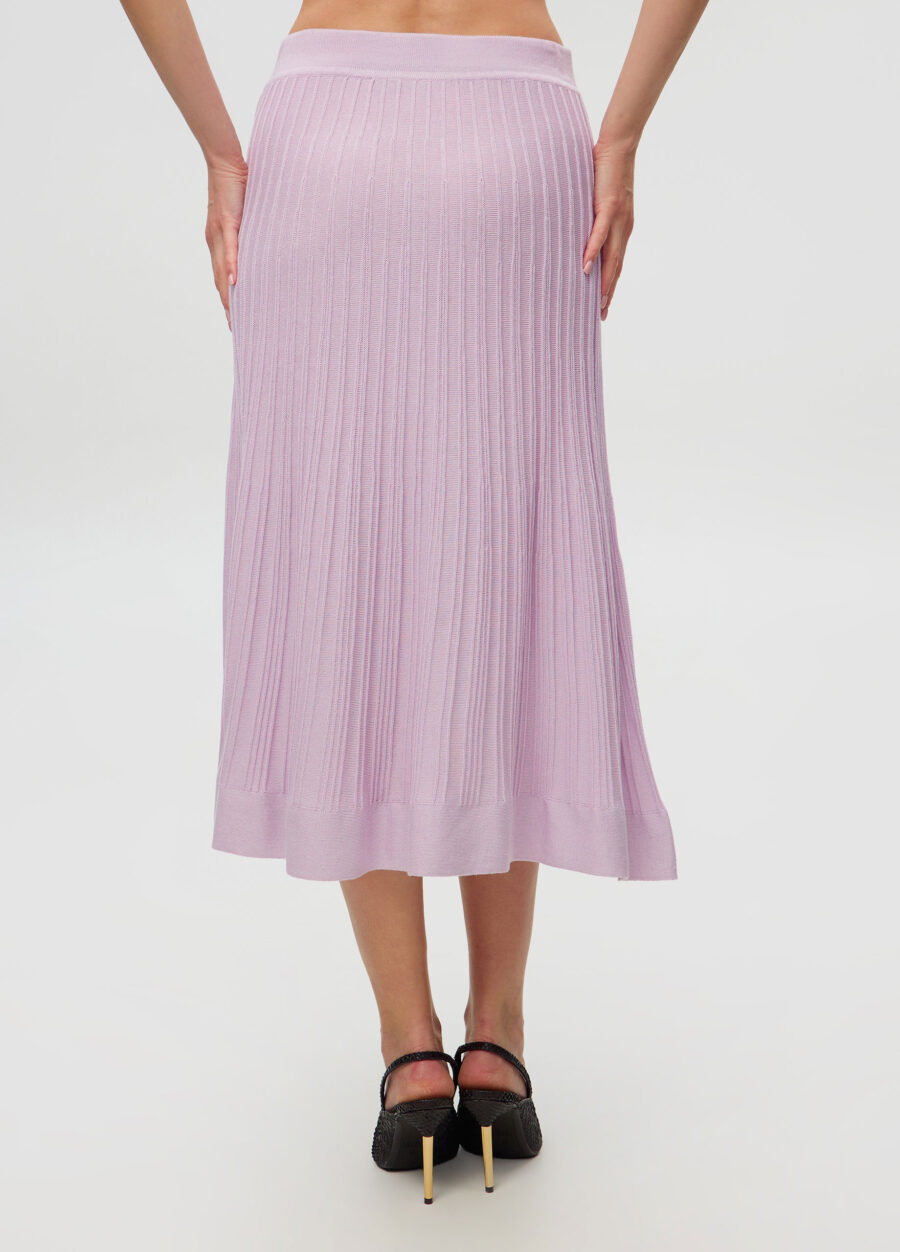 СПІДНИЦЯ ЛІЛОВА міді з бавовни А силуету 6006-Колекції_Одяг_3