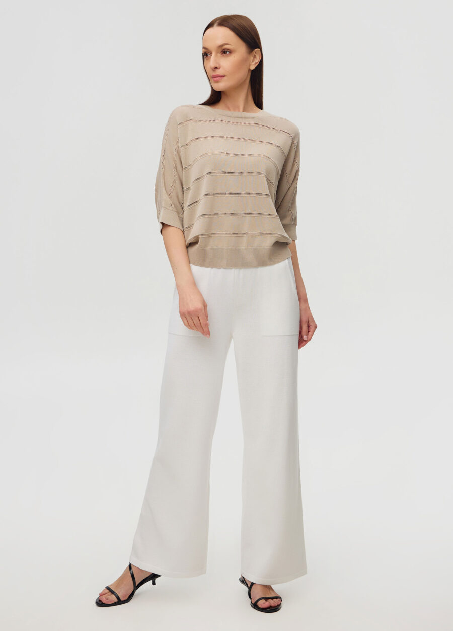 ДЖЕМПЕР БЕЖЕВИЙ з V-подібним вирізом на спині 6012-Колекції_Одяг_4