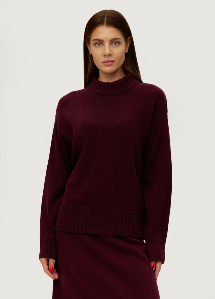 JUMPER BURGUNDY lamb's wool 6030
