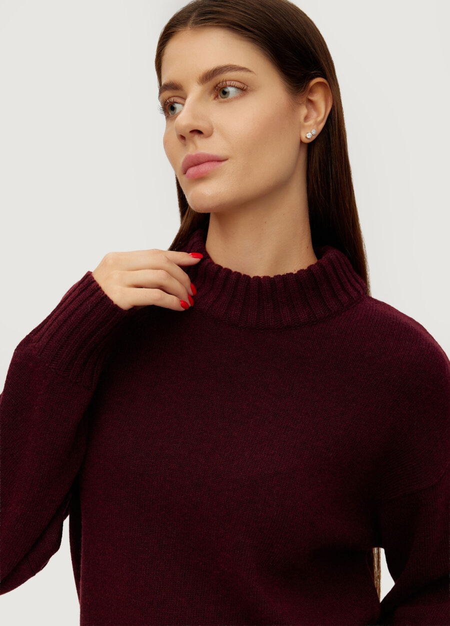 JUMPER BURGUNDY lamb's wool 6030-Collections_Fall-Winter_2