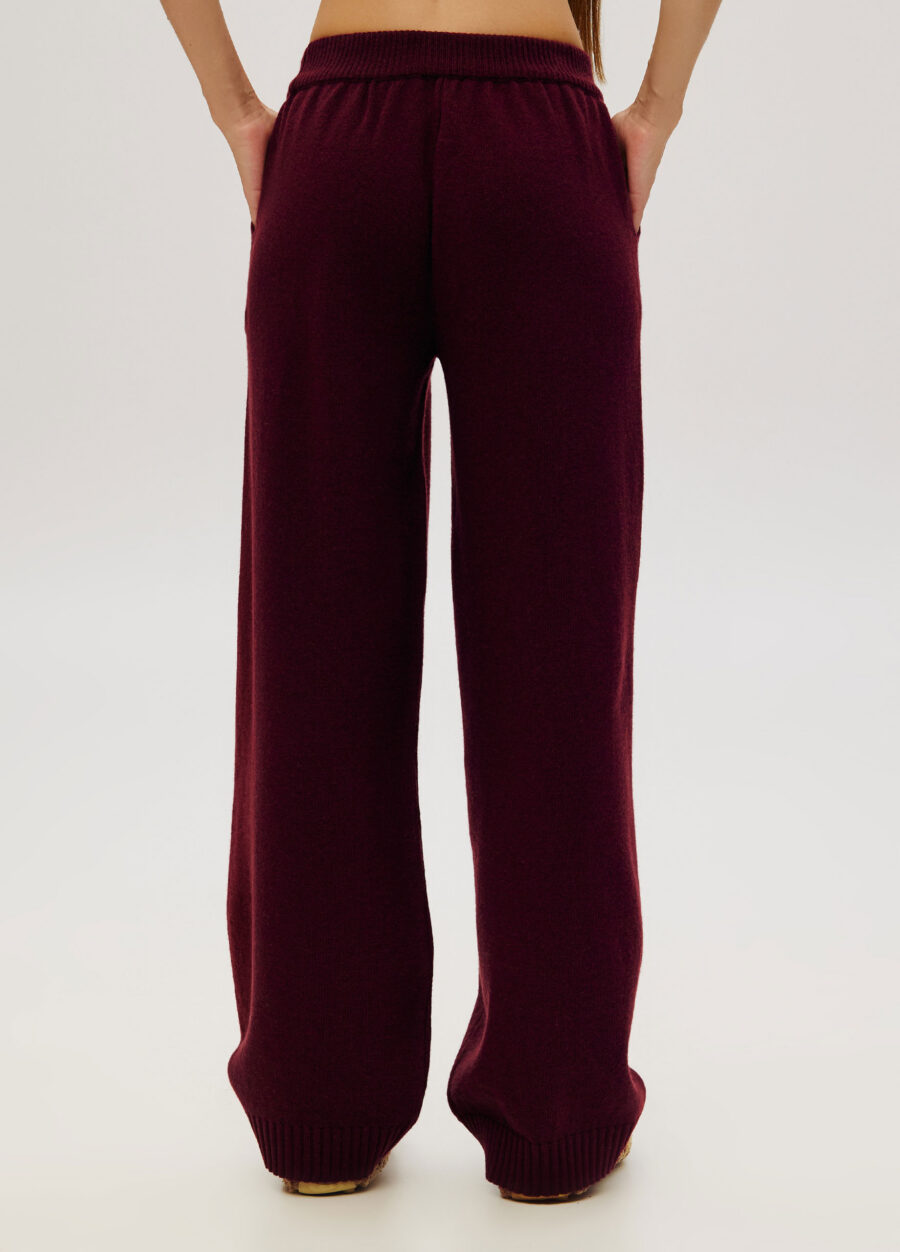 TROUSERS BURGUNDY cable knit eith pockets 6032-Collections_Fall-Winter_3