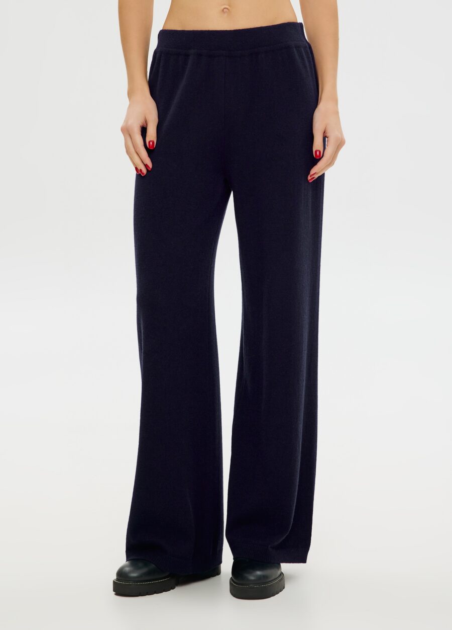 БРЮКИ ТЕМНО-СИНІ прямого крою з кашеміром  6058-Брюки_Колекції_1